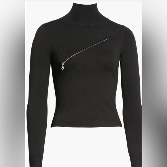 Miaou Otto Asymmetric Zip Turtleneck Sweater New Size Small - Picture 2 of 11